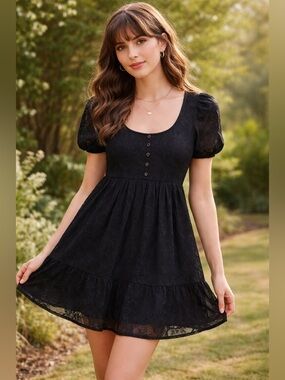 ModCloth black lace mini dress